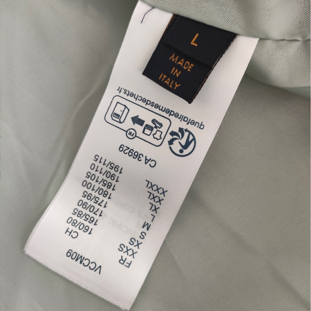 Louis Vuitton Sage Green & Cream Varsity Jacket with Patch Details - Picture 9 of 9